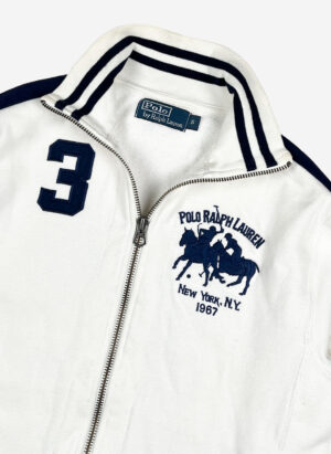 Vintage Polo Ralph Lauren Big Pony Zipper weiß
