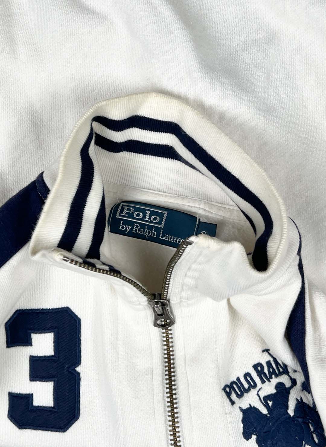 Vintage Polo Ralph Lauren Big Pony Zipper weiß – Bild 5