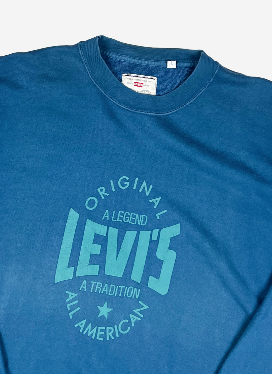 Vintage Levi's Sweater blau – Bild 2