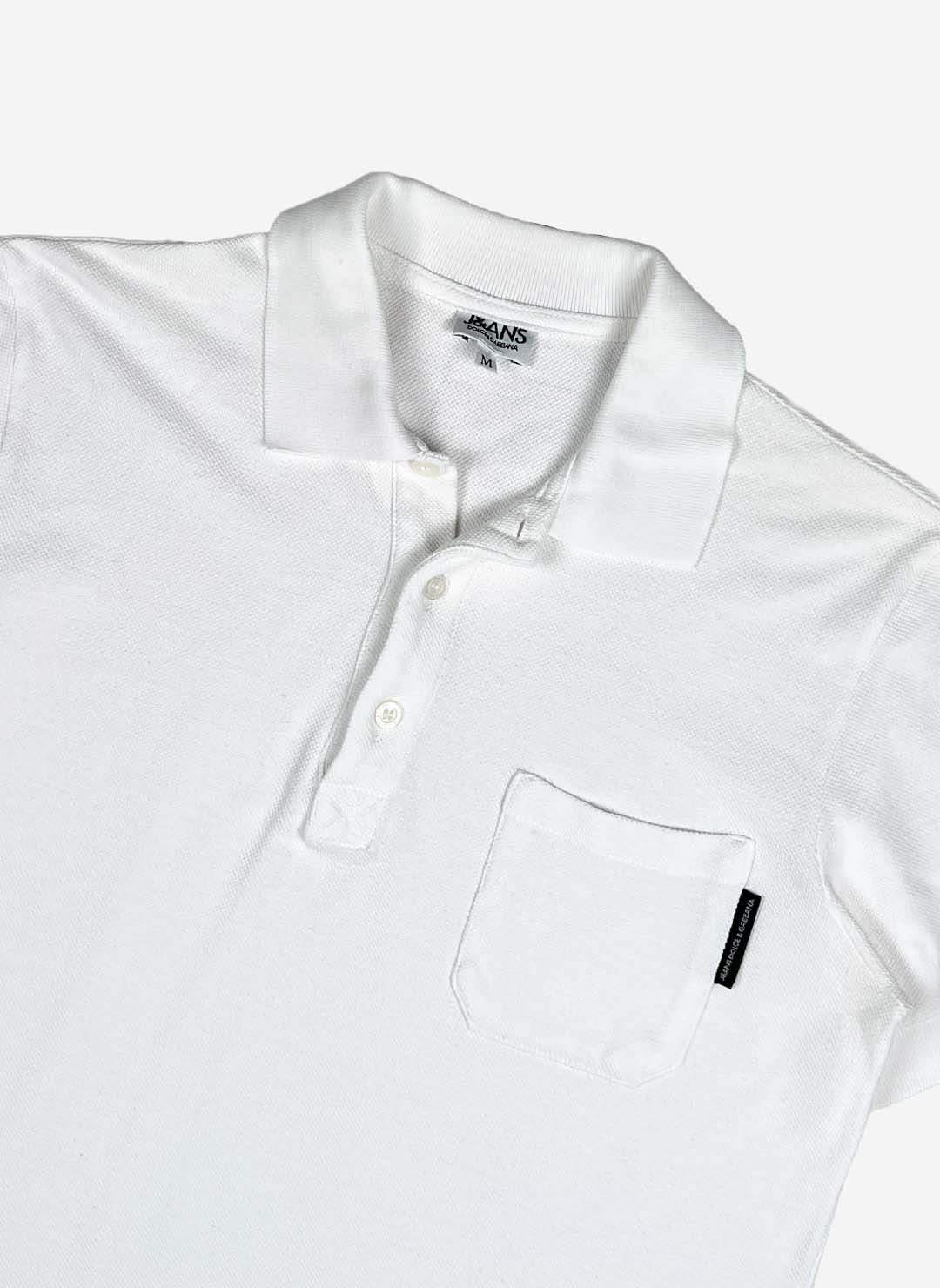 Vintage Dolce & Gabbana Poloshirt weiß – Bild 2