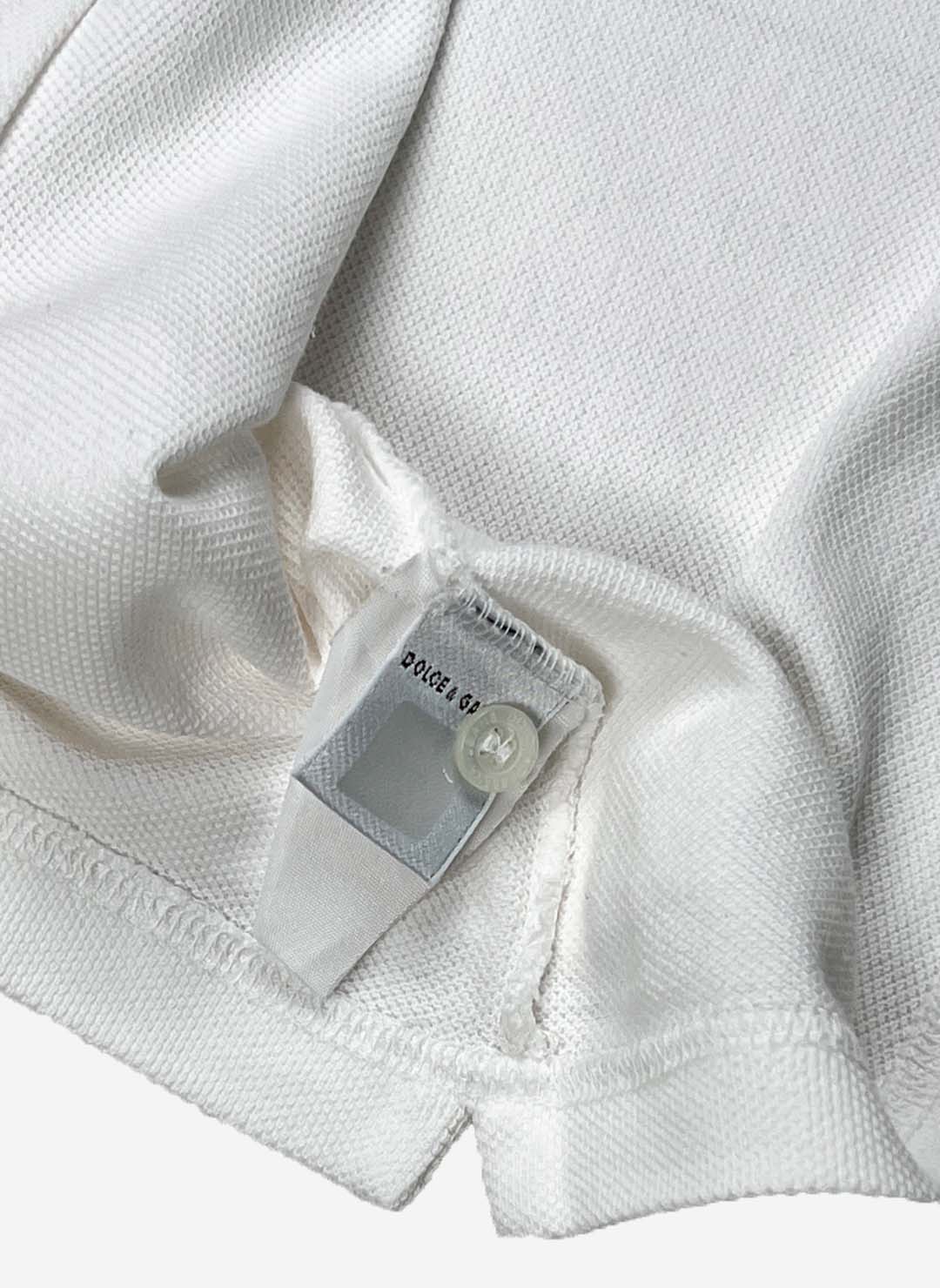 Vintage Dolce & Gabbana Poloshirt weiß – Bild 3