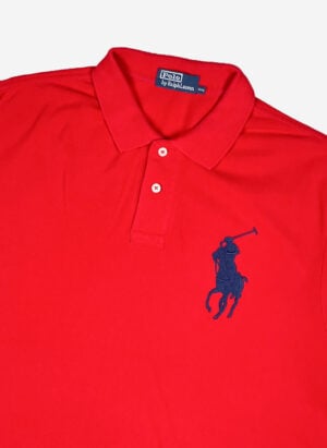 Vintage Polo Ralph Lauren Big Pony Poloshirt rot