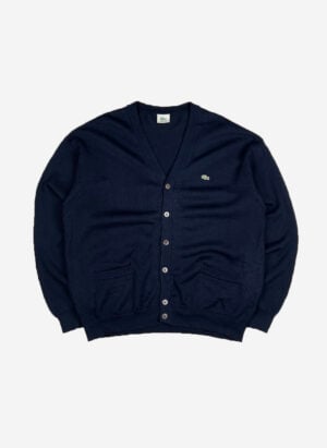Vintage 90s Lacoste Woll Cardigan navy