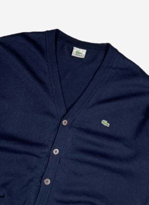Vintage 90s Lacoste Woll Cardigan navy
