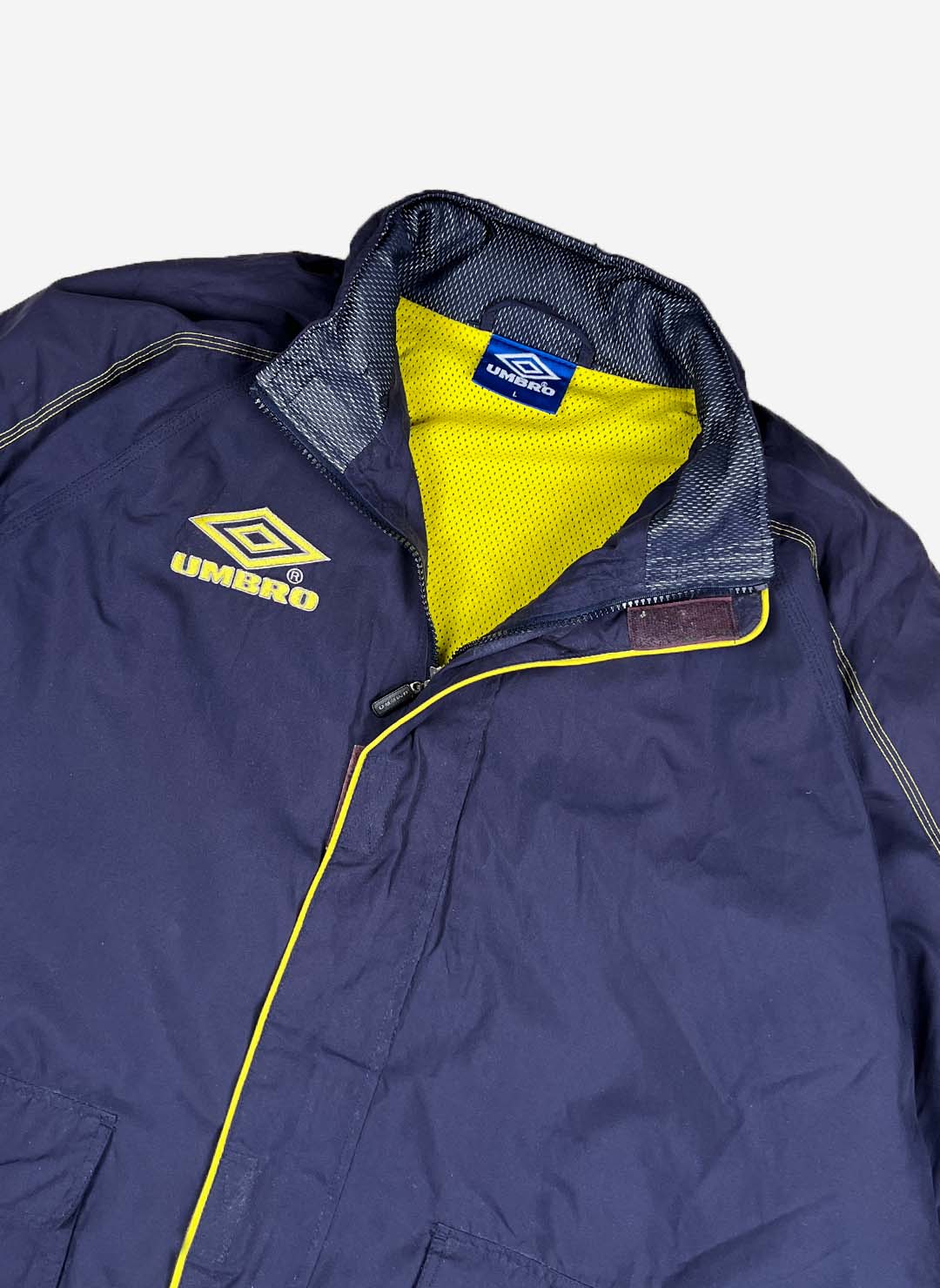 Vintage 90s Umbro Outdoor 3/4 Jacke navy – Bild 2