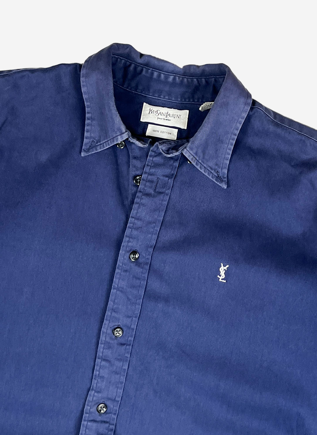Vintage Yves Saint Laurent Hemd navy – Bild 2