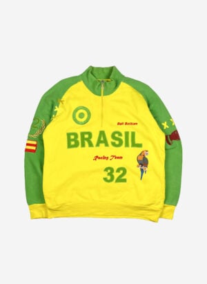 Vintage Bell Bottom Brasil Half-Zip Sweater