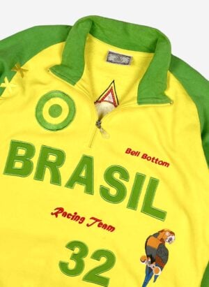 Vintage Bell Bottom Brasil Half-Zip Sweater