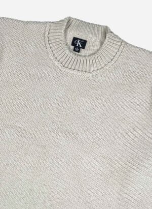 Vintage Calvin Klein Wollpullover beige