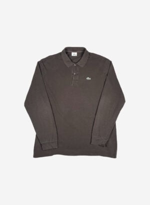 Vintage Lacoste Longsleeve Poloshirt braun