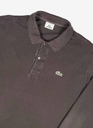 Vintage Lacoste Longsleeve Poloshirt braun