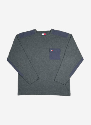 Vintage 90s Tommy Hilfiger Sweater grau