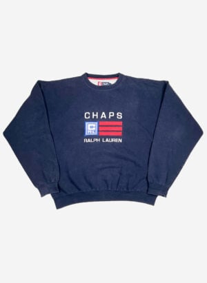 Vintage Chaps Ralph Lauren Bootleg Sweater navy