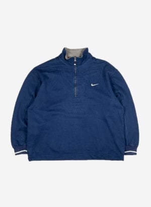 Vintage 90s Nike Half-Zip Sweater navy