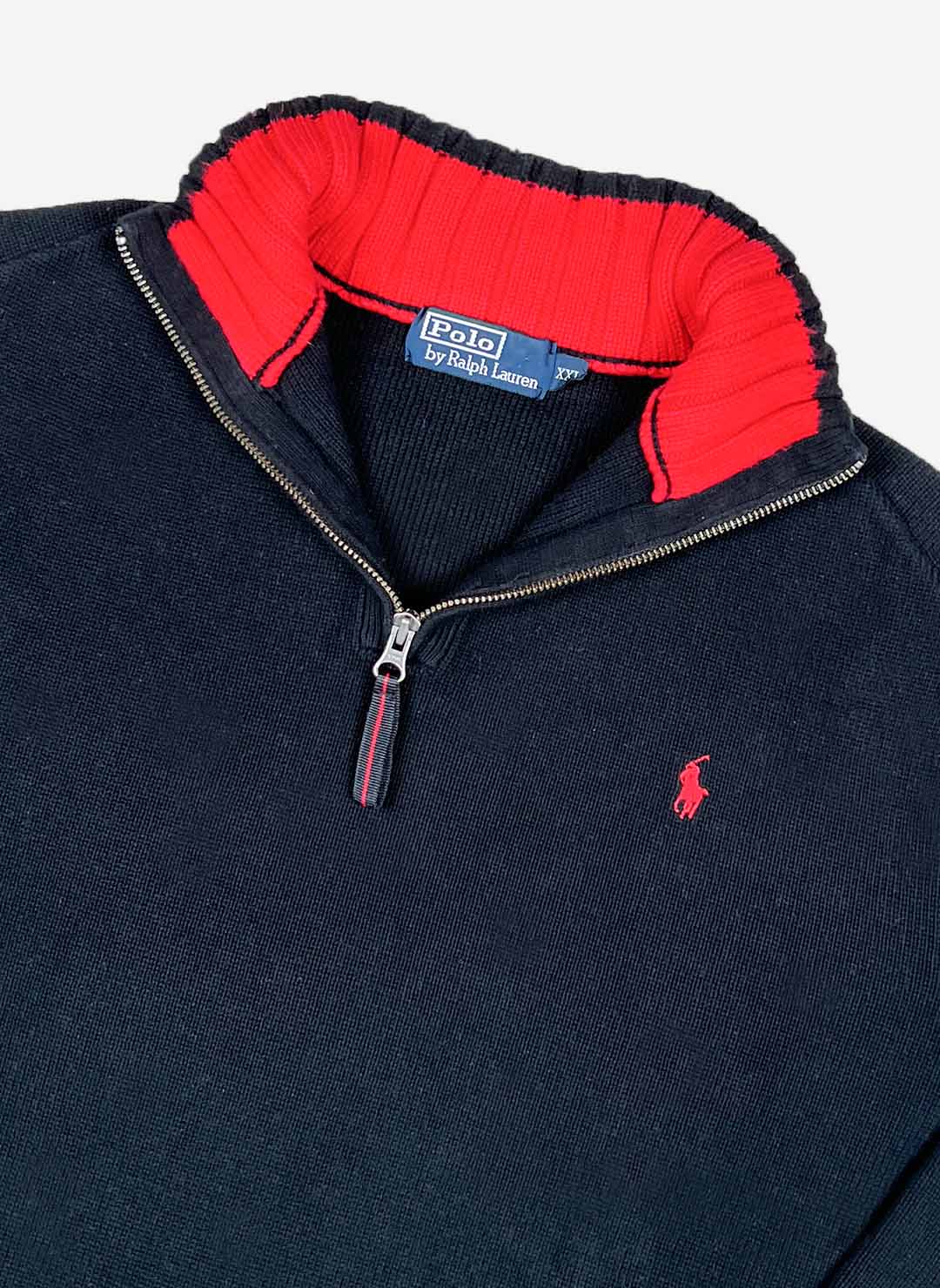 Vintage Polo Ralph Lauren Half-Zip Strickpullover – Bild 2