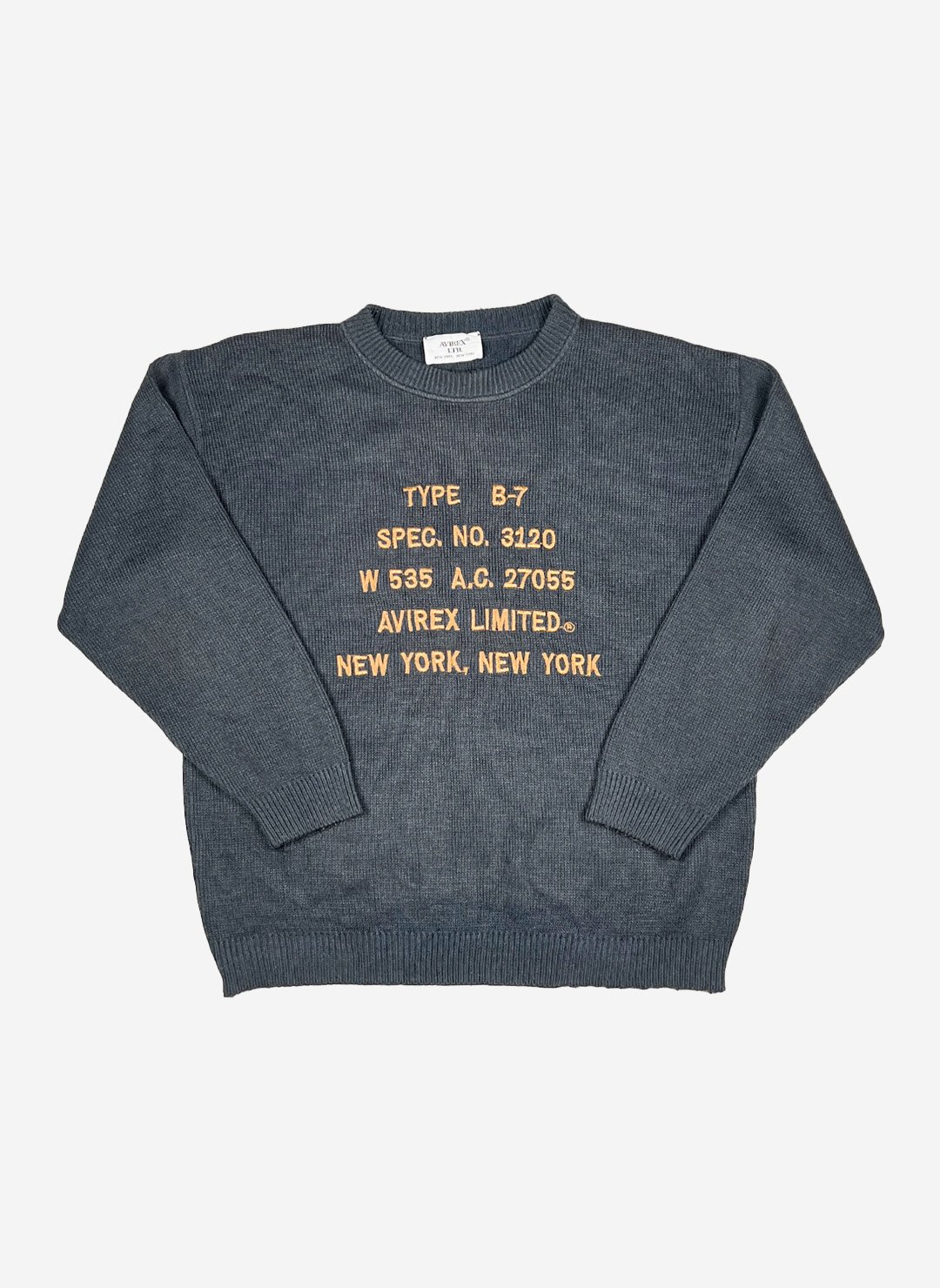 Vintage Avirex Strickpullover grau