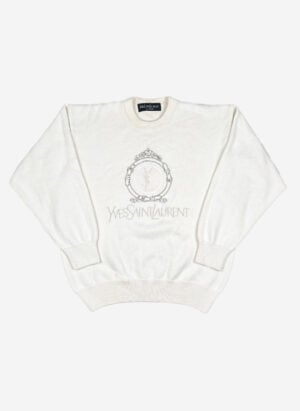 Vintage Yves Saint Laurent Merino Strickpullover creme