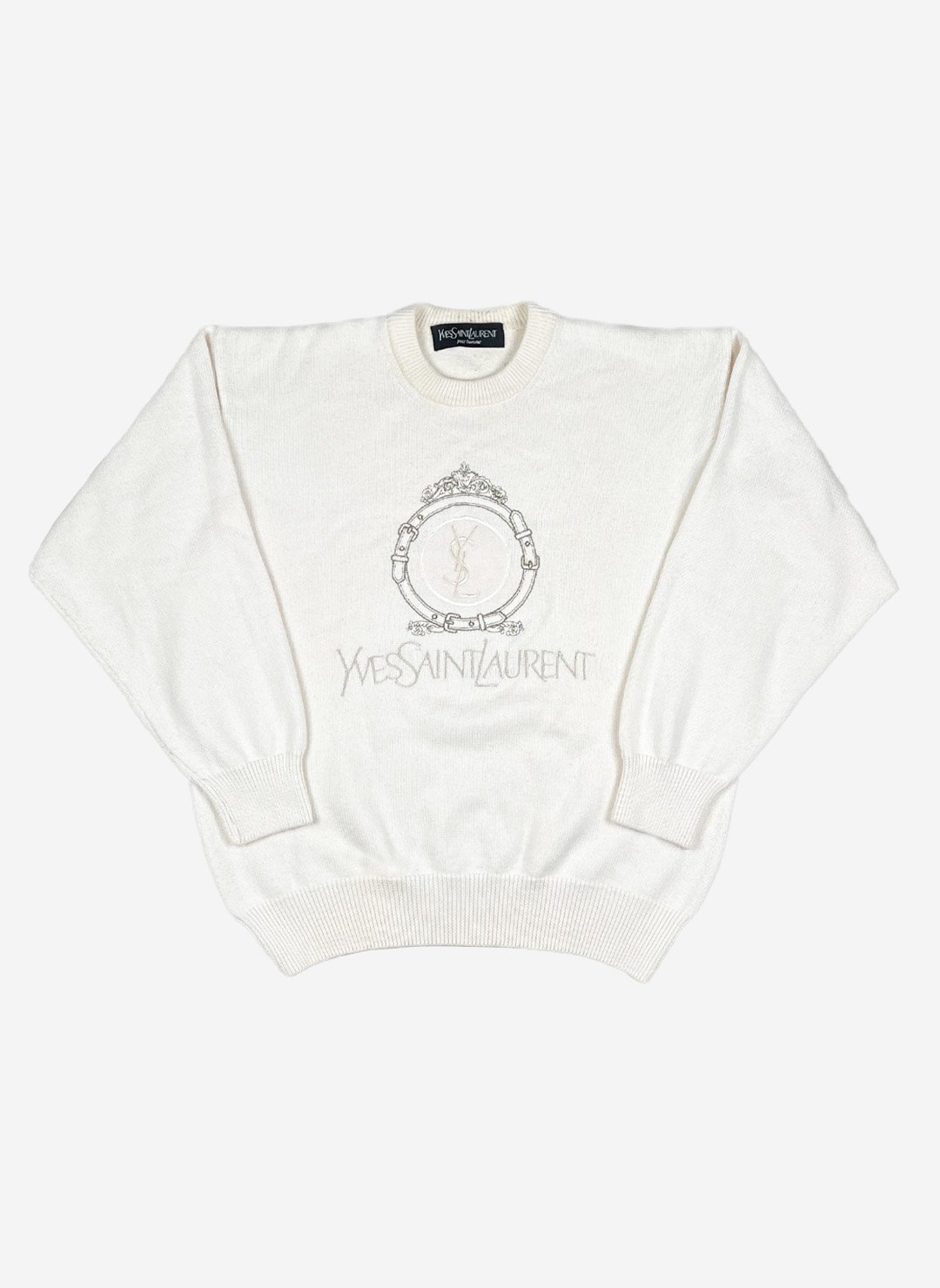 Vintage Yves Saint Laurent Merino Strickpullover creme