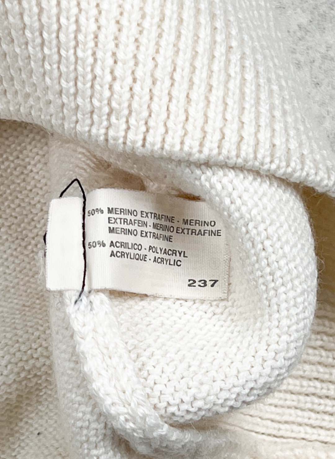 Vintage Yves Saint Laurent Merino Strickpullover creme – Bild 4