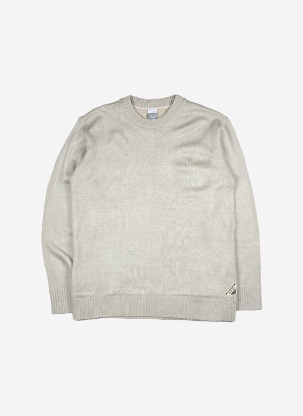 Vintage Nike Y2K Strickpullover grau
