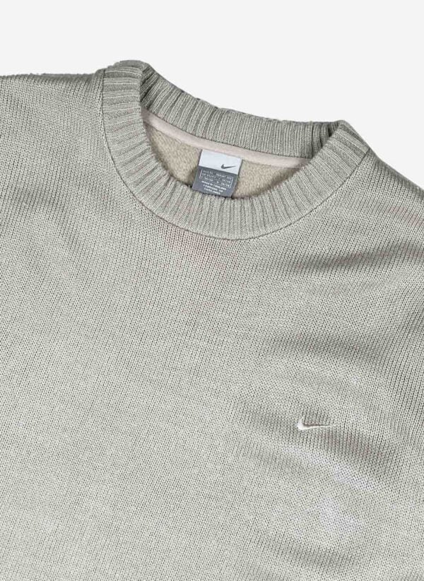 Vintage Nike Y2K Strickpullover grau