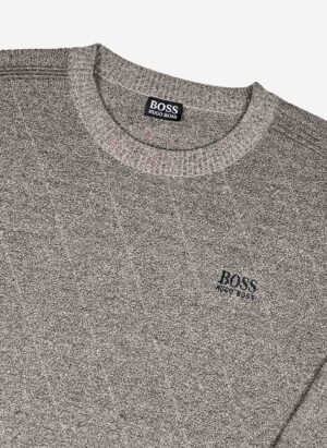 Vintage Hugo Boss Wollpullover graubraun