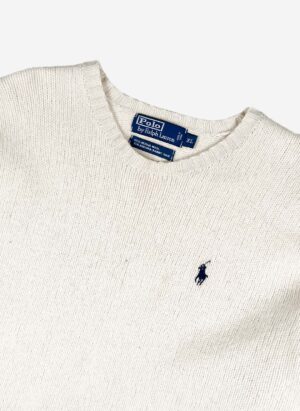 Vintage Polo Ralph Lauren Merino Strickpullover creme