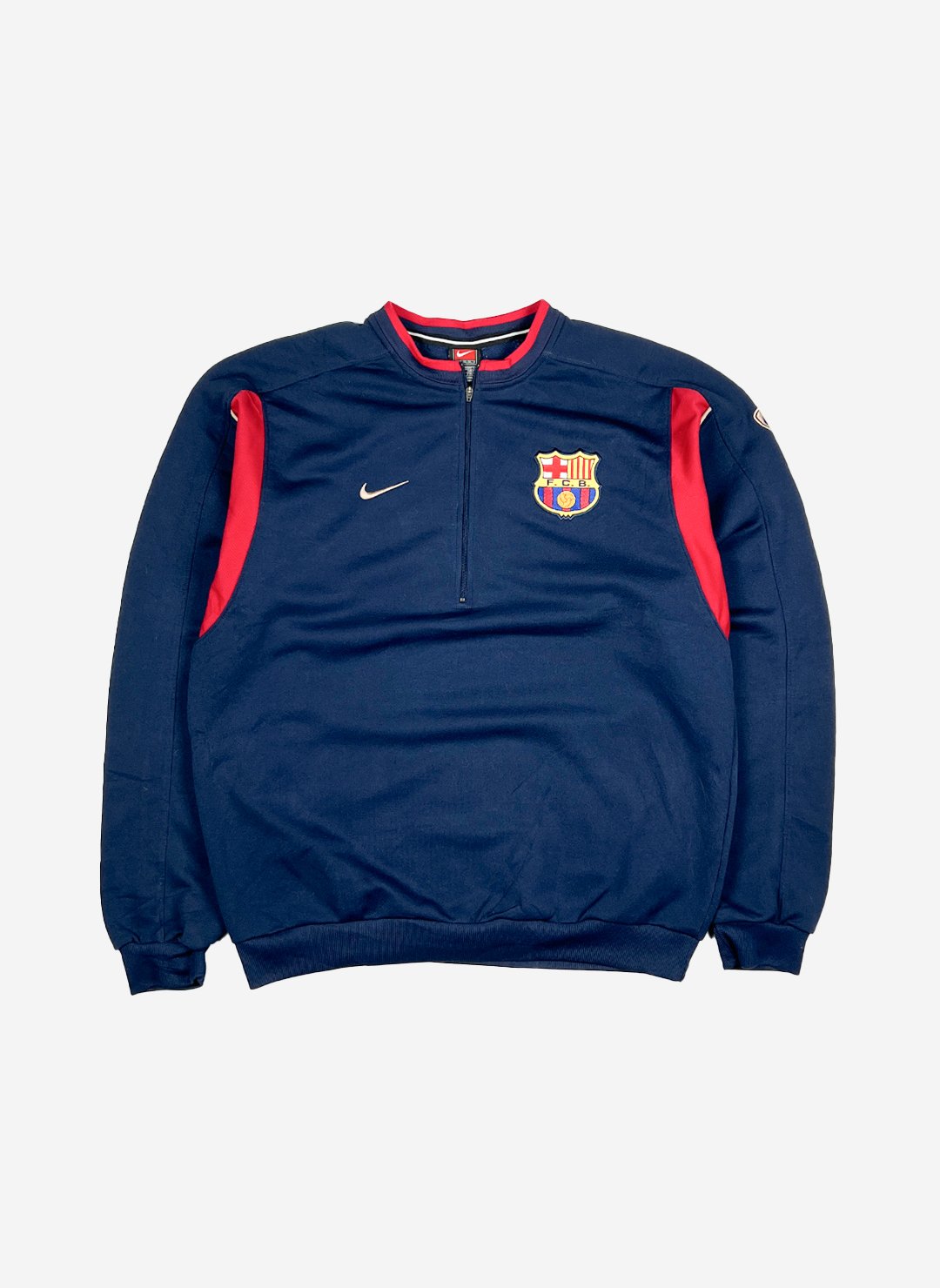 Vintage 90s Nike Fc Barcelona Half-Zip
