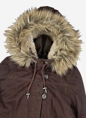 Abercrombie & Fitch Damen Kunstpelzjacke braun