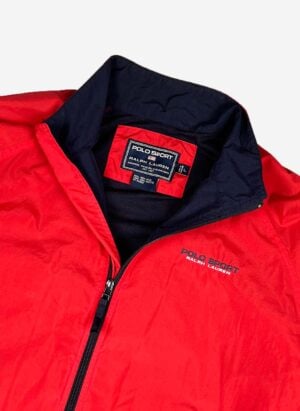 Vintage 90s Polo Sport Ralph Lauren Windbreaker rot