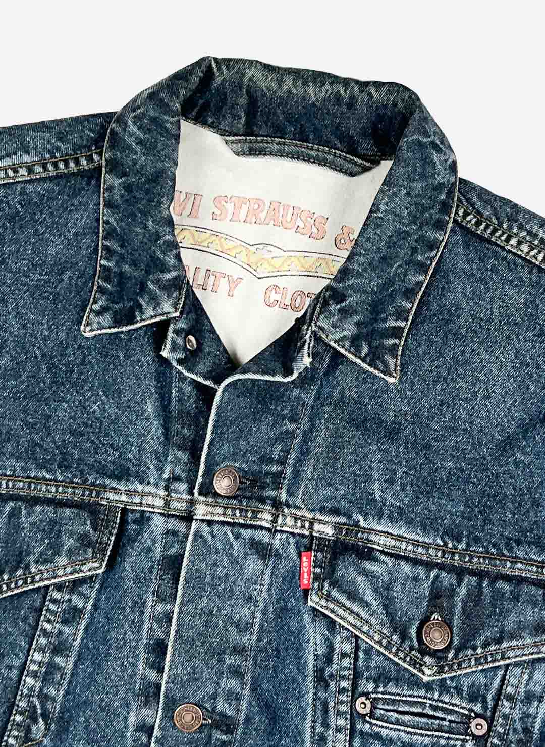 Vintage Levi's Jeansjacke dunkelblau – Bild 2