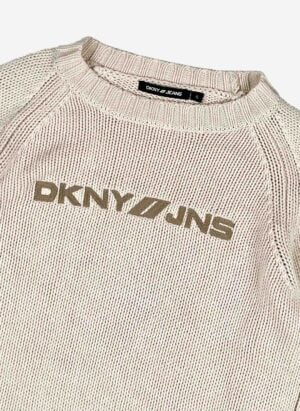 Vintage DKNY Damen Strickpullover beige
