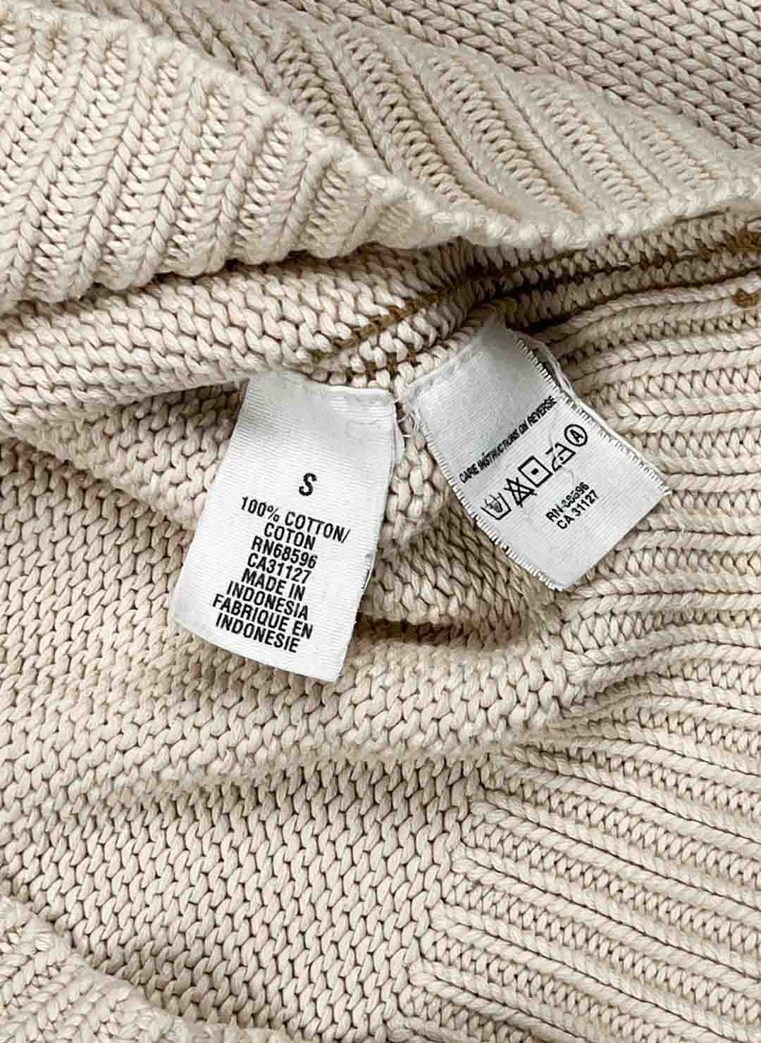 Vintage DKNY Damen Strickpullover beige – Bild 4