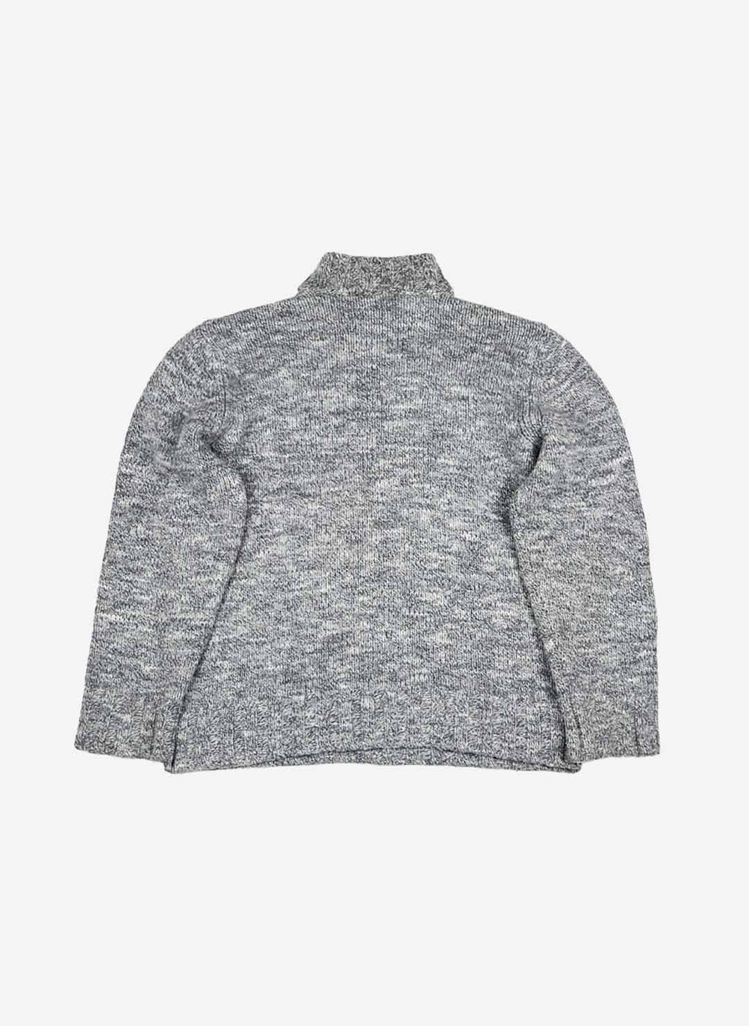 Vintage 90s Kenzo Turtleneck Wollpullover grau – Bild 3