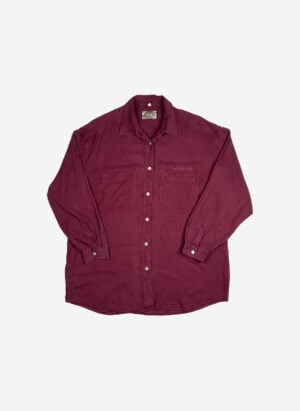 Vintage 90s Armani Jeans Hemd bordeaux