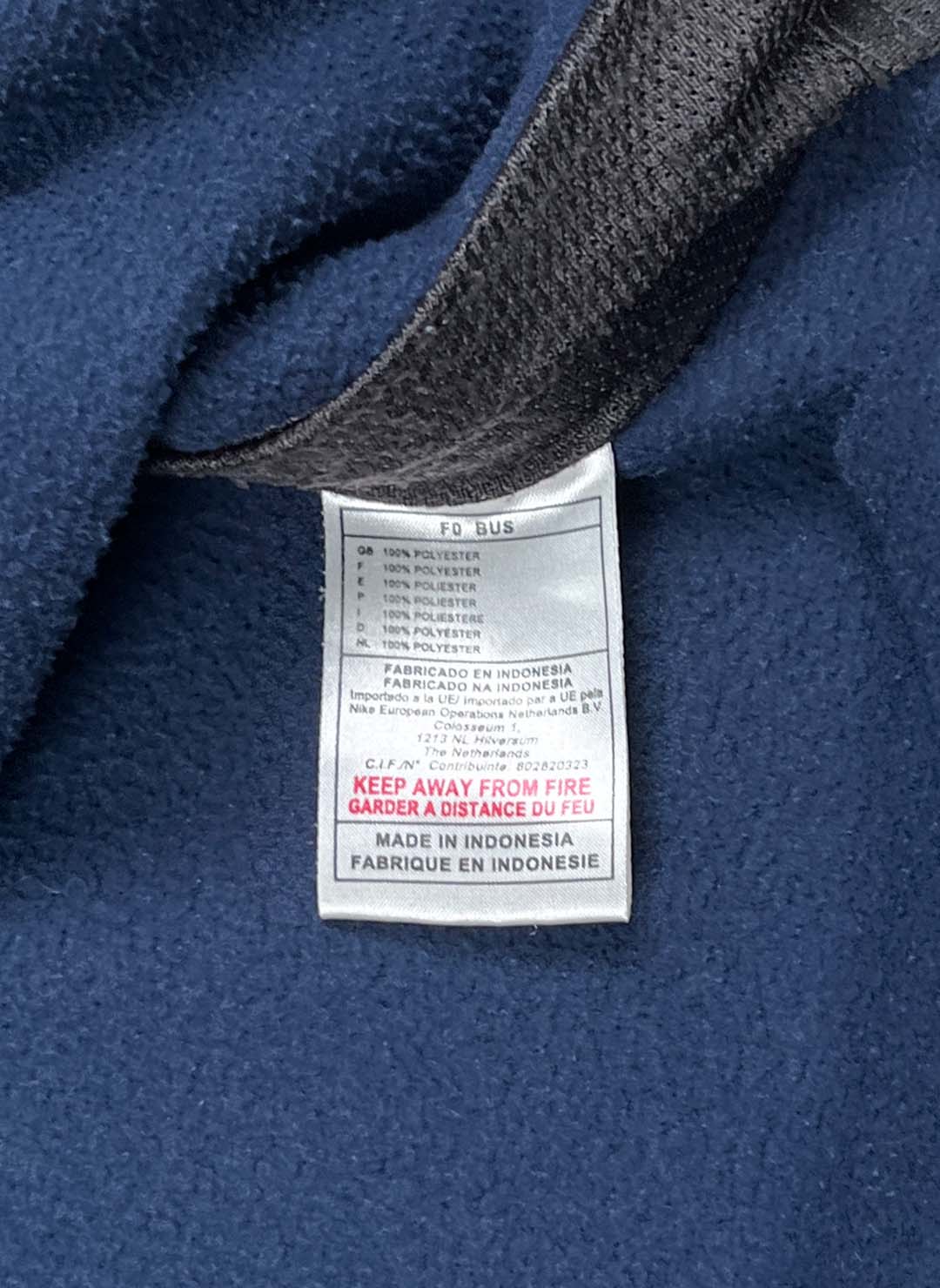 Vintage Y2K Nike Fleece Sweater navy – Bild 5