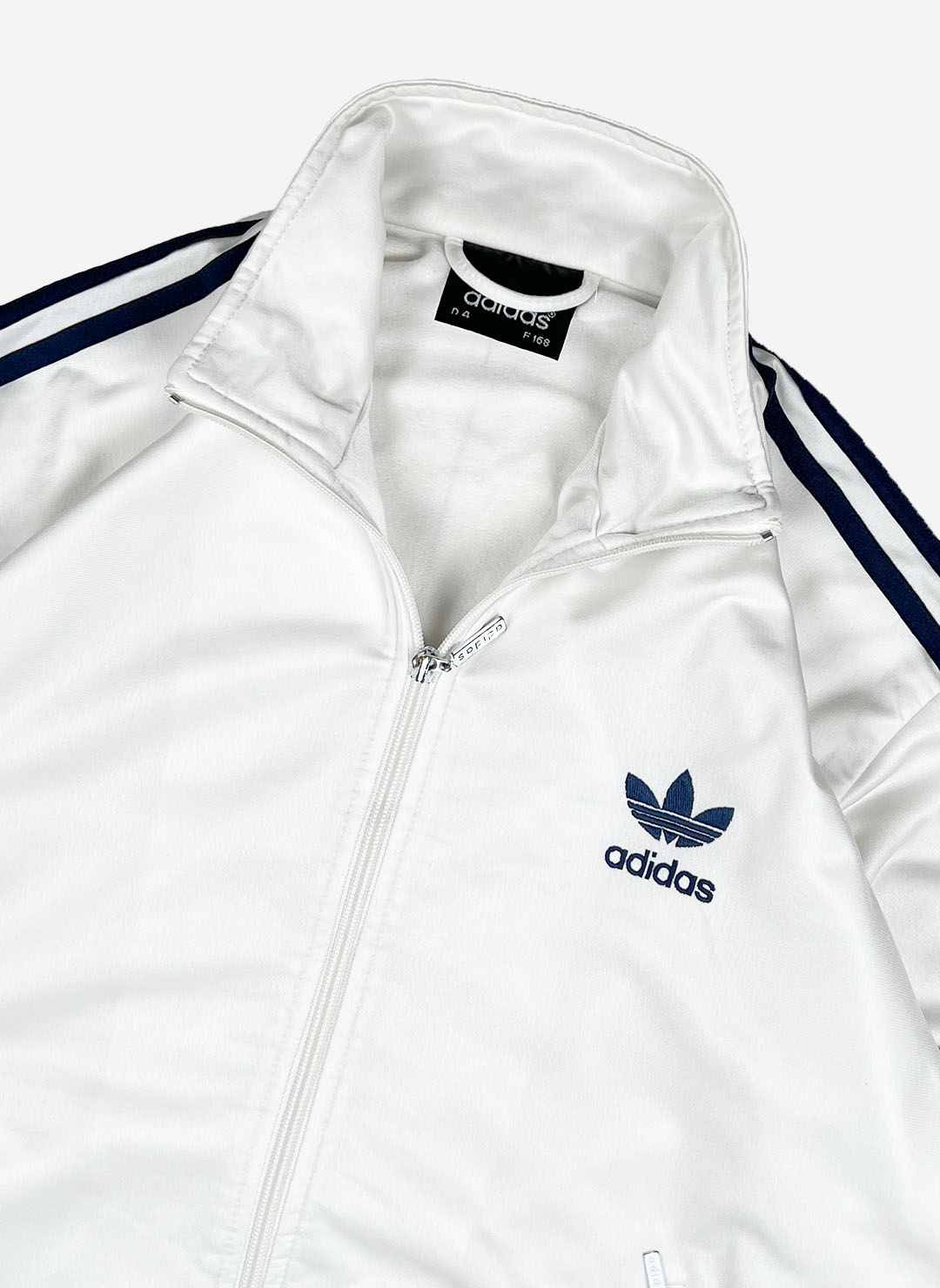 Vintage 90s Adidas Trainingsjacke weiß – Bild 2