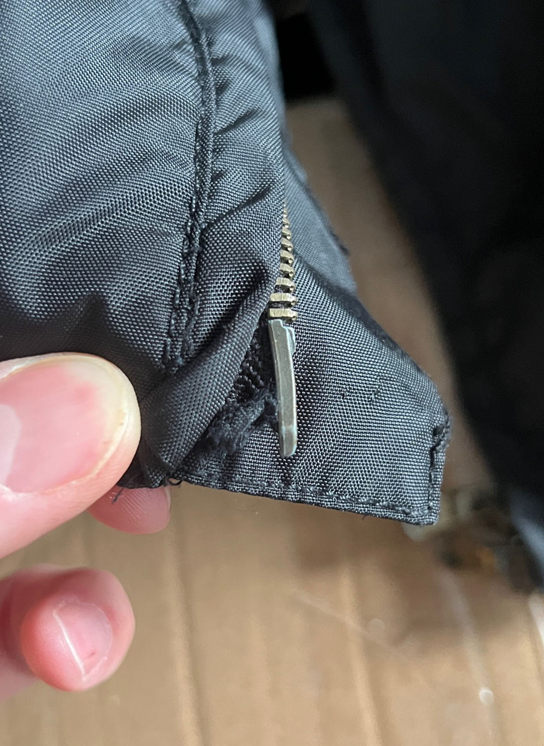 Vintage Moncler Biker Jacke schwarz – Bild 6