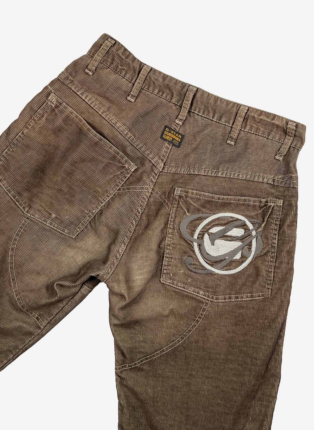 G-Star Cordhose embroidered braun – Bild 3