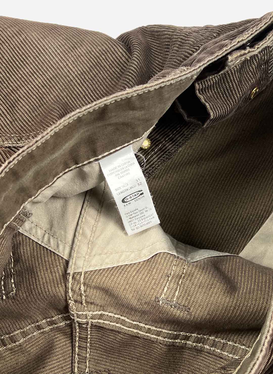 G-Star Cordhose embroidered braun – Bild 4