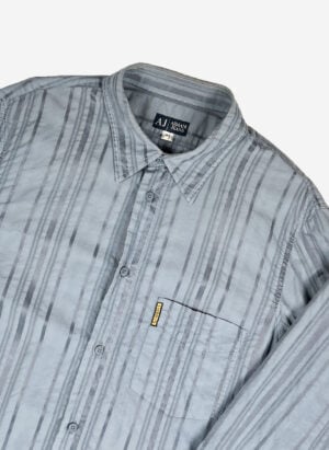 Vintage Armani Jeans Lightweight Hemd blau