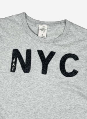 Abercrombie & Fitch NYC Slim T-Shirt grau