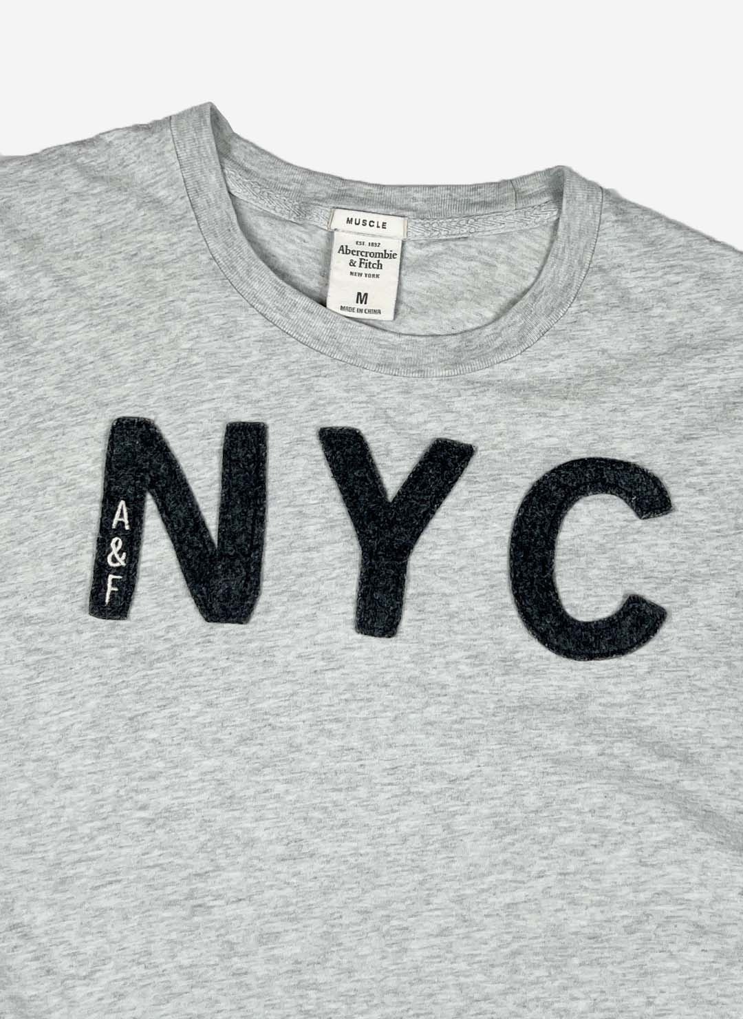 Abercrombie & Fitch NYC Slim T-Shirt grau – Bild 2