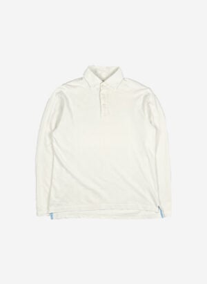 Vintage Napapijri Longsleeve Poloshirt weiß