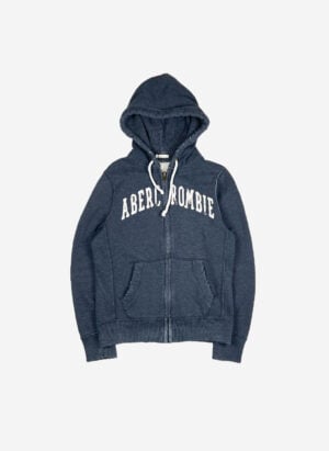 Abercrombie & Fitch Zip-Hoodie distressed navy