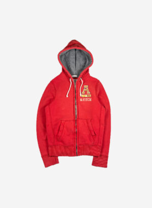 Abercrombie & Fitch Zip-Hoodie distressed orangerot