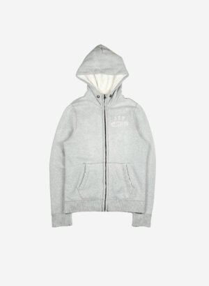 Abercrombie & Fitch Zip-Hoodie distressed grau