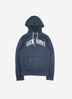 Abercrombie & Fitch Zip-Hoodie distressed navy
