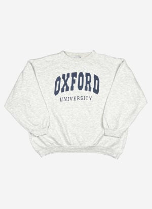 Vintage Oxford Sweater hellgrau boxy