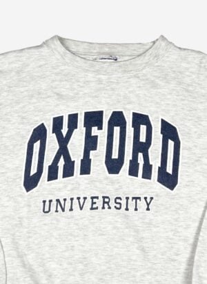 Vintage Oxford Sweater hellgrau boxy